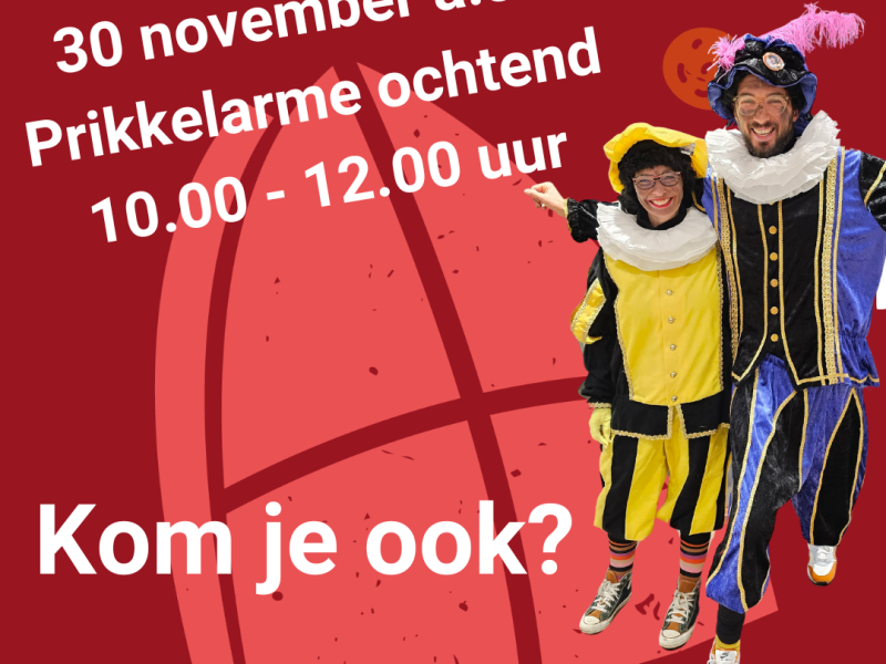 Prikkelarme ochtend Pakhuis zaterdag 30 november